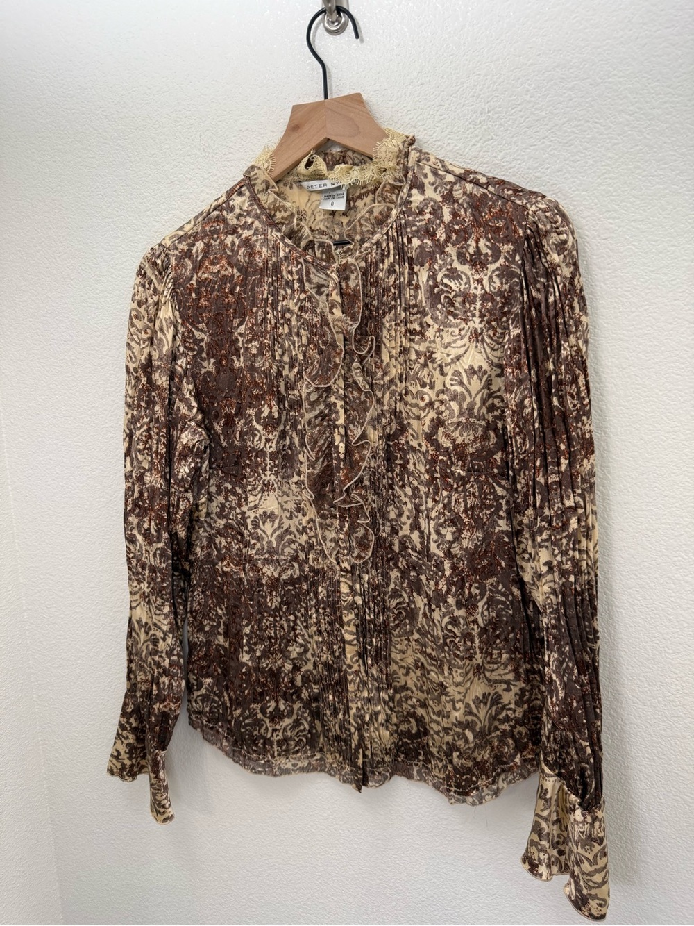 Peter Nygard 100% Silk Blouse Size 8